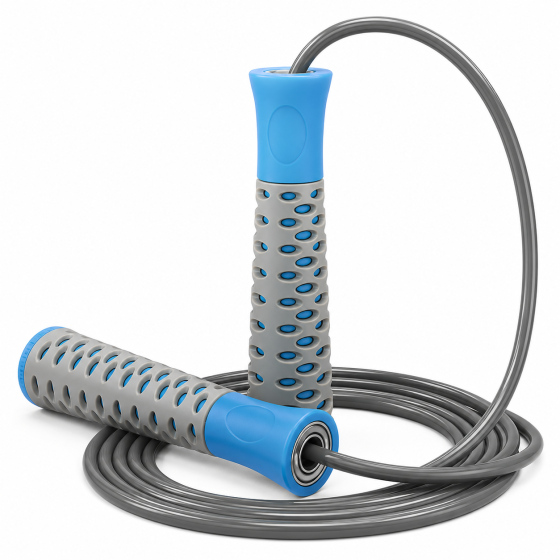 Скакалка PowerPlay 4206 Jump Rope PRO+ Сіро/Синя (2,75m.) Кам'янське