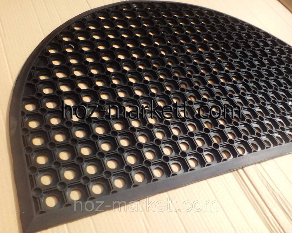 Коврик  90 см х 60 см резиновый сотами полукруглый Харьков - изображение 4