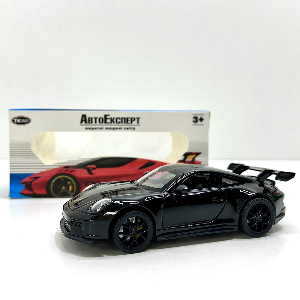 Машинка металева АвтоЕксперт Porsche 911 1:32 світло/звук 15см Чорна (14772) Чернігів - фото 6