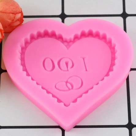 Молд силиконовый Сердце 65 на 60 мм розовый Киев - изображение 6