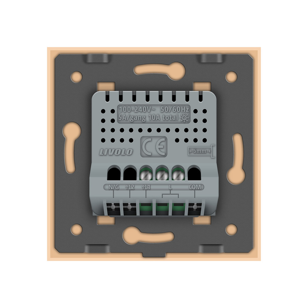 Розумний сенсорний диммер Livolo золотий ZigBee (VL-C7FC1D2Z-2GAP) Коломыя - изображение 5