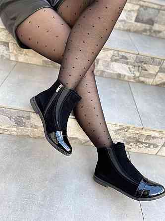 Maxi Жіночі черевики Maxi чорні замша+лак весна-осінь 36р.-23.5см 37р.-24см 38р.-25см 40р.-26см Коломыя