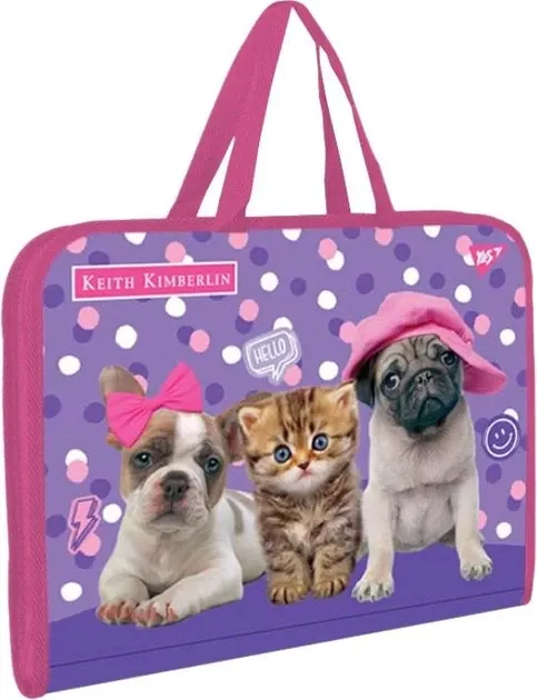 Папка-портфель "Yes" 491982 на блискавці з тканинними ручками  Keith Kimberlin, шт Київ - фото 1