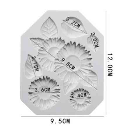 Молд силиконовый Подсолнухи 120 на 95 мм серый Киев
