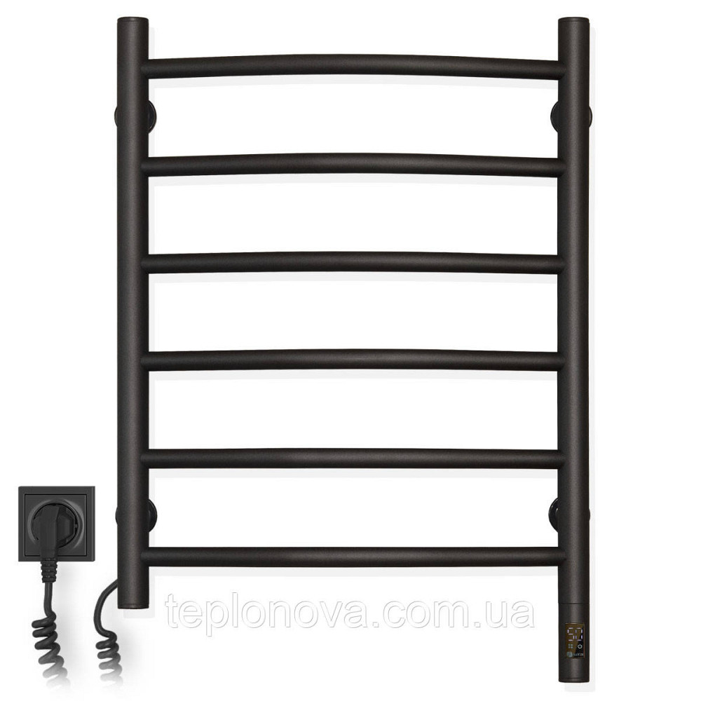 Полотенцесушитель Камелия 480х600 Sensor левый с таймером, чёрный муар Черновцы - изображение 5