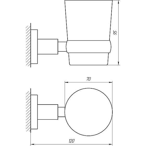 Стакан одинарний Perfect Sanitary Appliances SP 8121 (000004570) Київ