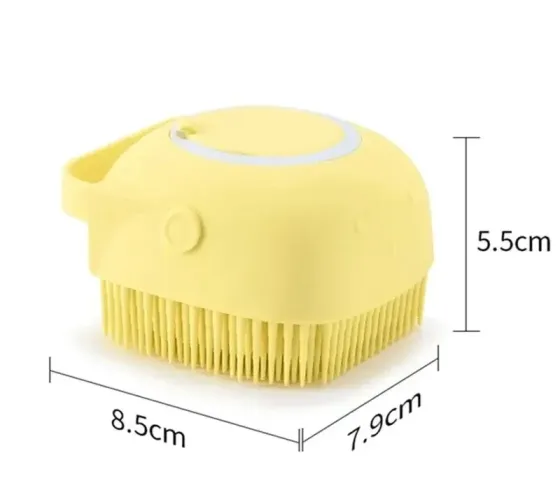 Детская силиконовая массажная мочалка губка для ванны с дозатором Коломыя