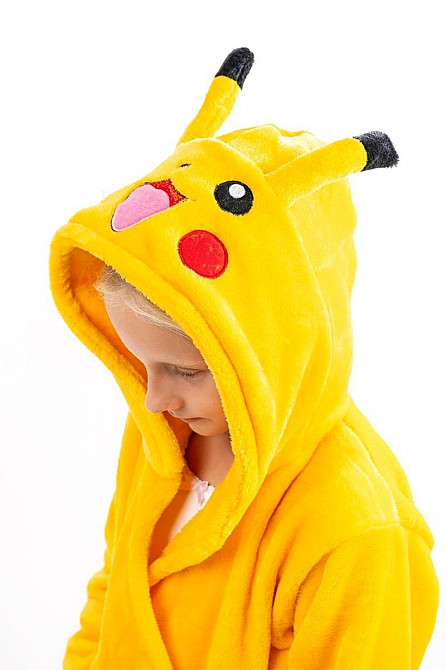 Халат детский, велсофт, желтый Пикачу  топ Крохатушка одяг Киев - изображение 4