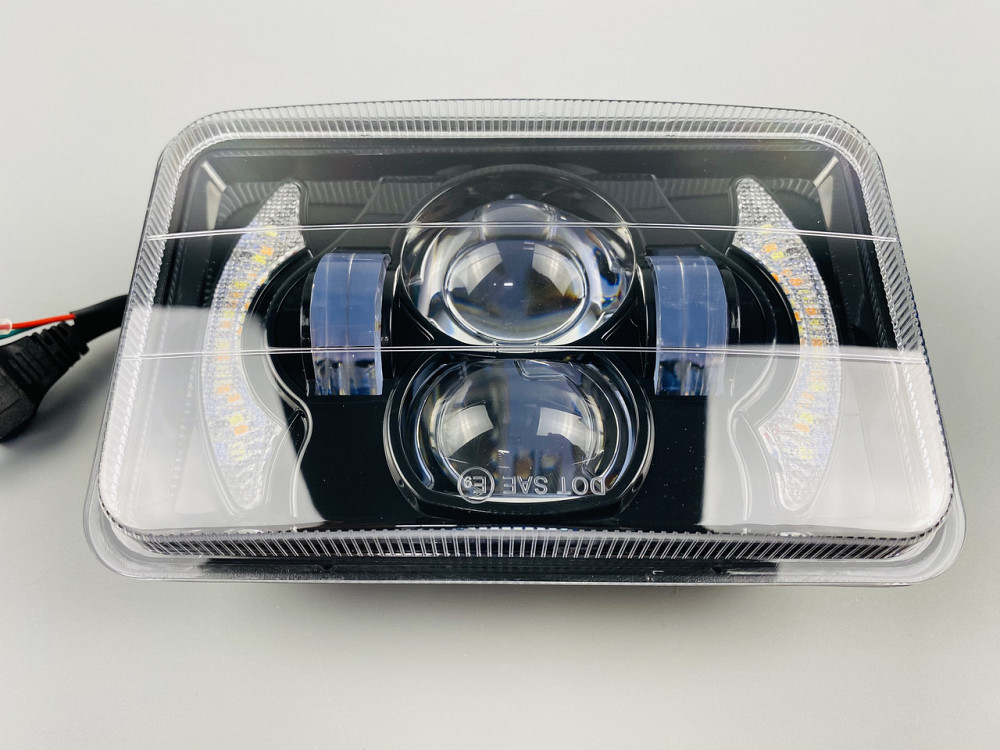Фара LED прямоугольная 95W ближний + дальний + повороты алюминиевый корпус Мукачево - изображение 9