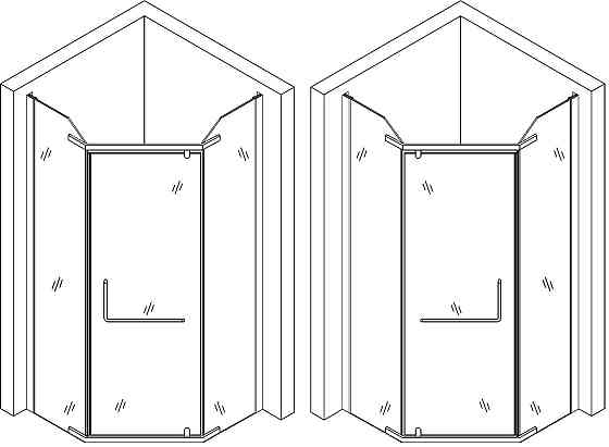 Душова кабіна пятикутна без піддона RABA N90FS BRAVO (1уп.) Киев