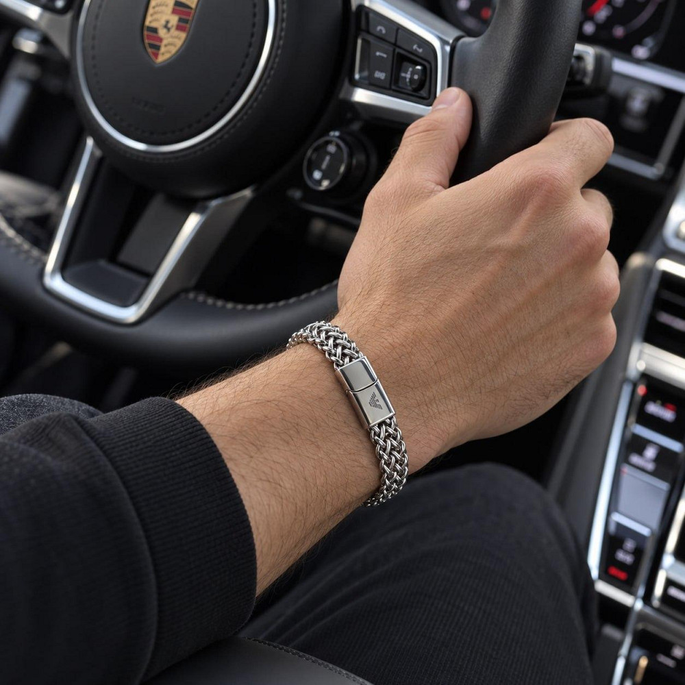 Мужской стильный браслет на руку Armani (20113) Киев - изображение 8
