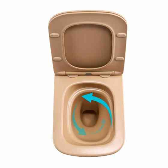 Унітаз підвісний Qtap Tern Ultra Quiet 520×345×325 мм Beige, із сидінням Slim Duroplast/Soft-close/Quick Release Київ