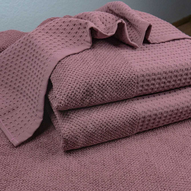 Рушник махровий Вафельний Бордюр GM Textile 40х70см 500г/м2 (Виноград) Суми - фото 2