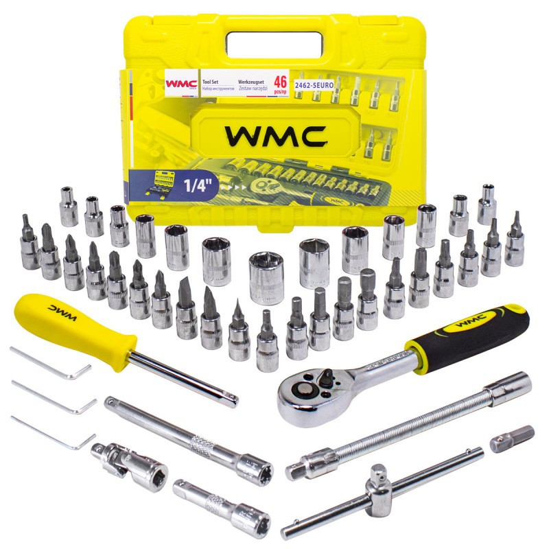 Набір інструментів 46 предметов 1/4'' (6гр.) WMC TOOLS WT-2462-5 EURO Одеса - фото 6