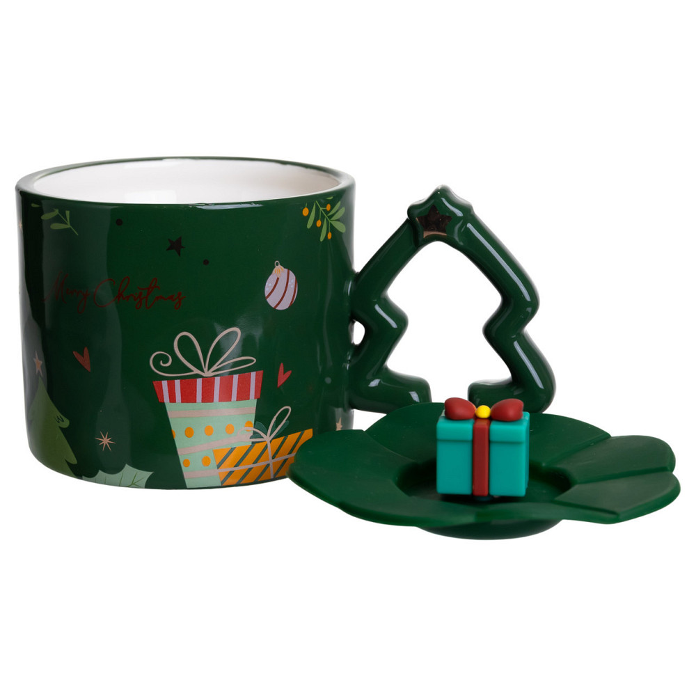 Чашка з кришкою "Святкові подарунки" 400 мл Київ - фото 4