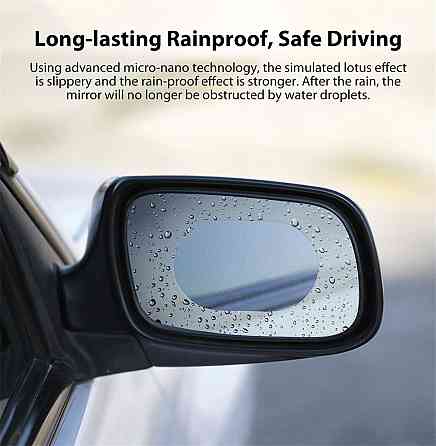 Водоотталкивающая пленка для боковых зеркал авто Xiaomi Guildford GFCFPX888 (Прозрачная, овальная) Николаев