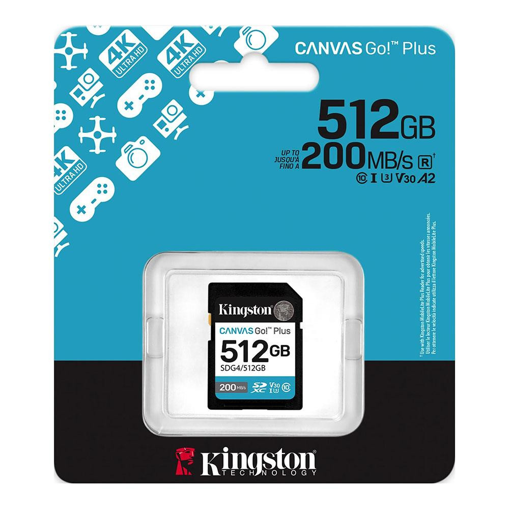 Карта пам'яті SDXC (UHS-1 U3) Kingston Canvas Go! Plus 512Gb class 10 A2 V30 (R200MB / s, W160MB / s) Одеса - фото 2