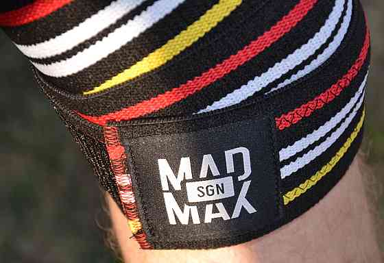 Бінті на коліна MadMax MFA-292 Knee Wraps Black Кам'янське