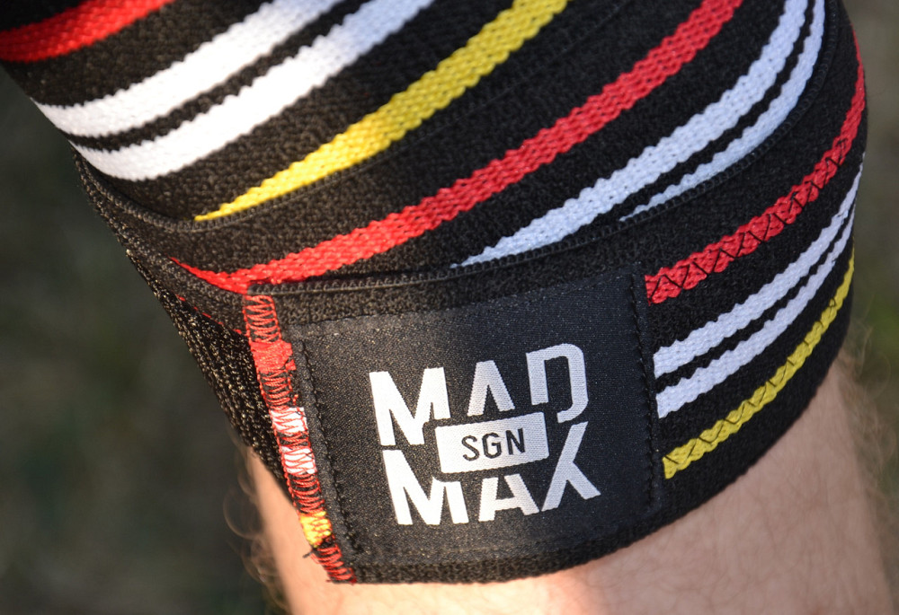 Бинти на коліна MadMax MFA-292 Knee Wraps Black Кам'янське - фото 6