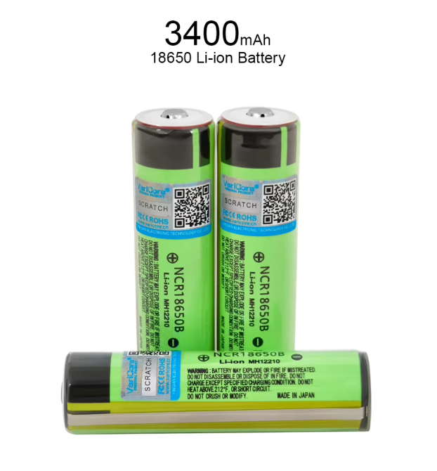 Акумулятор (з захистом) VariCore 34B-PCB Li-ion 18650 3400 mAh 3.7V (NCR18650B) Зелений Київ - фото 5