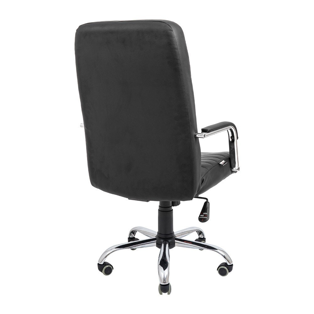 Офісне крісло керівника Richman Prius Хром M1 Tilt Чорний Дніпро - фото 4