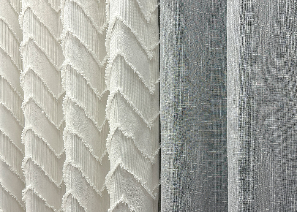 Комплект штор VR-Textil Лен Букле 200х270 2шт и Тюль 500х270 1815ш-115т Молочный с белым 71-045/6 Киев - изображение 6