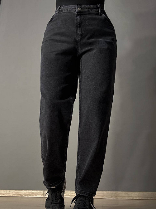 Джинси жіночі Sherocco 3302-1 мом relax великі розміри супер батал чорні, чорний, 44, 44, 116 см, 140 см Київ - фото 5