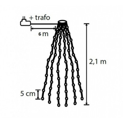 Гирлянда Luca Lighting Конус 2,1м, 672 LED теплый белый (8720362027065) Винница - изображение 7