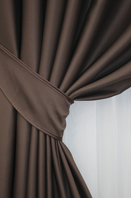 Комплект готових штор VR-Textil Bruno XO № 1115ш Венге 100х270 см 2 шт (31-411) Київ - фото 4