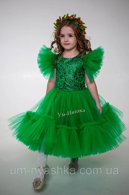 Зеленое пышное платье Елочка, Весна, платье Цветочка Кривой Рог - изображение 10