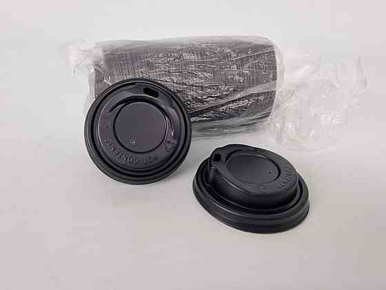 Крышка для стакана  бумажный  Ф75 (гар) черная Днепр ( на 250мл Маєстро) (50 шт) Харьков