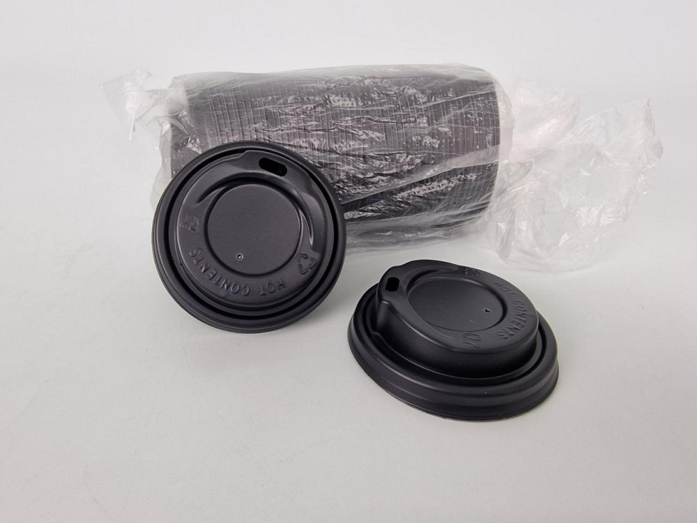 Крышка для стакана  бумажный  Ф75 (гар) черная Днепр ( на 250мл Маєстро) (50 шт) Харьков - изображение 3