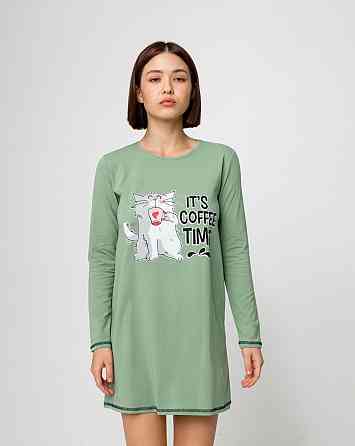 Туніка з довгим рукавом Nicoletta 83611 XL, Світлий хакі Київ