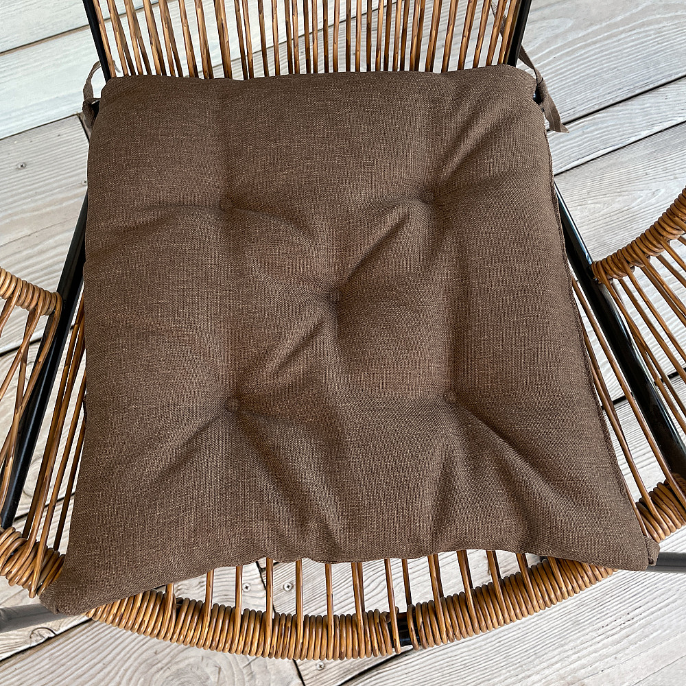 Подушка для стільців (38x38х5 см) Decorator Sawana колір світло-коричневий 84-115 Київ - фото 1