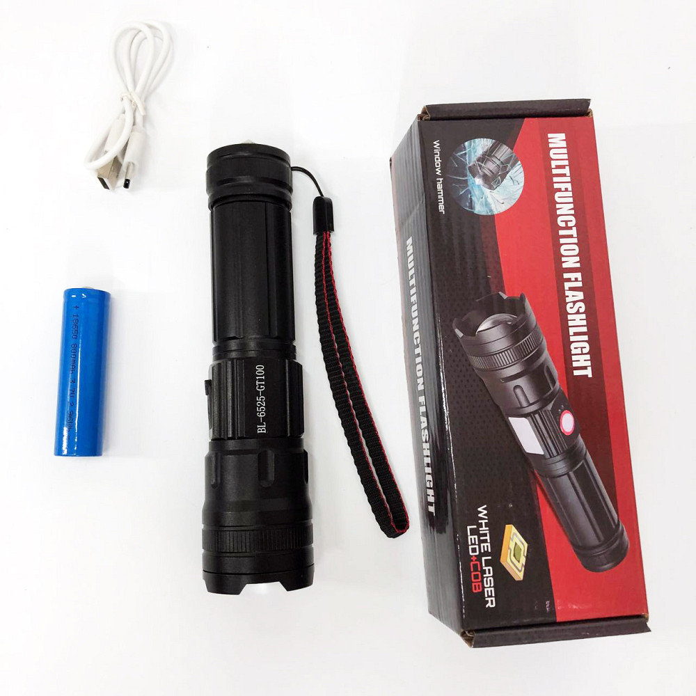 Компактный аккумуляторный фонарь, Ручной аварийный фонарь Тактичный ручной FC-39 Львов - изображение 5