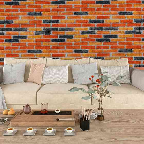 Самоклеющаяся 3D панель под бежево-коричневый кирпич екатеринослав 3080х700х3мм SW-00002571- Киев