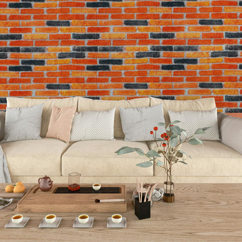 Самоклеюча 3D панель під бежево-коричневу катеринославську цеглу 3080x700x3мм SW-00002571- Київ - фото 6