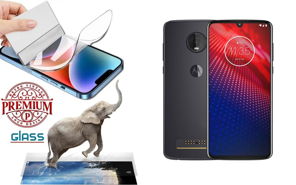 Полиуретановая пленка Motorola Moto Z4, Premium, толщина 0,2 мм Киев - изображение 1