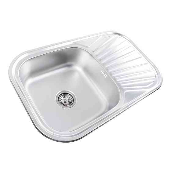 PLATINUM Кухонна мийка з нержавіючої сталі закруглена Platinum ДЕКОР 7848 (0,8/180 мм) Коломия