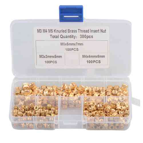 Гайка закладная с накаткой и внутренней резьбой, 300шт, латунная Киев