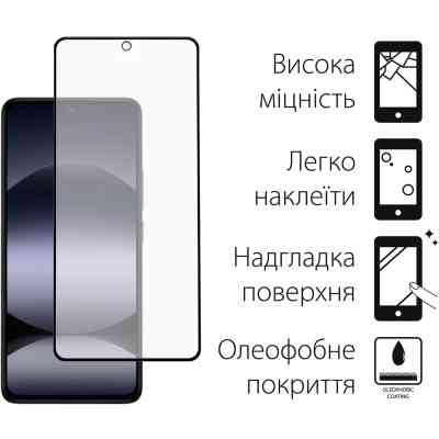 Стекло защитное Dengos Xiaomi Redmi Note 14 4G/5G Kit (DG-TGSCP-08) Винница