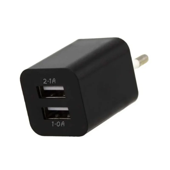 Мережевий зарядний пристрій USB 2USB 2.1A 10W: адаптер живлення для смартфонів та планшетів, 2 USB порти, 5V Одеса