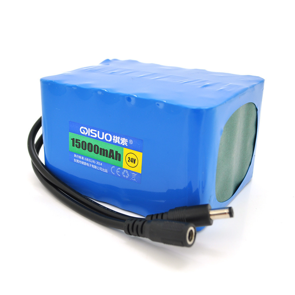 Акумуляторна батарея літієва QiSuo 24V 15A з елементами Li-ion 18650, DC5.5x2.1, (119x94x67mm) Київ - фото 1