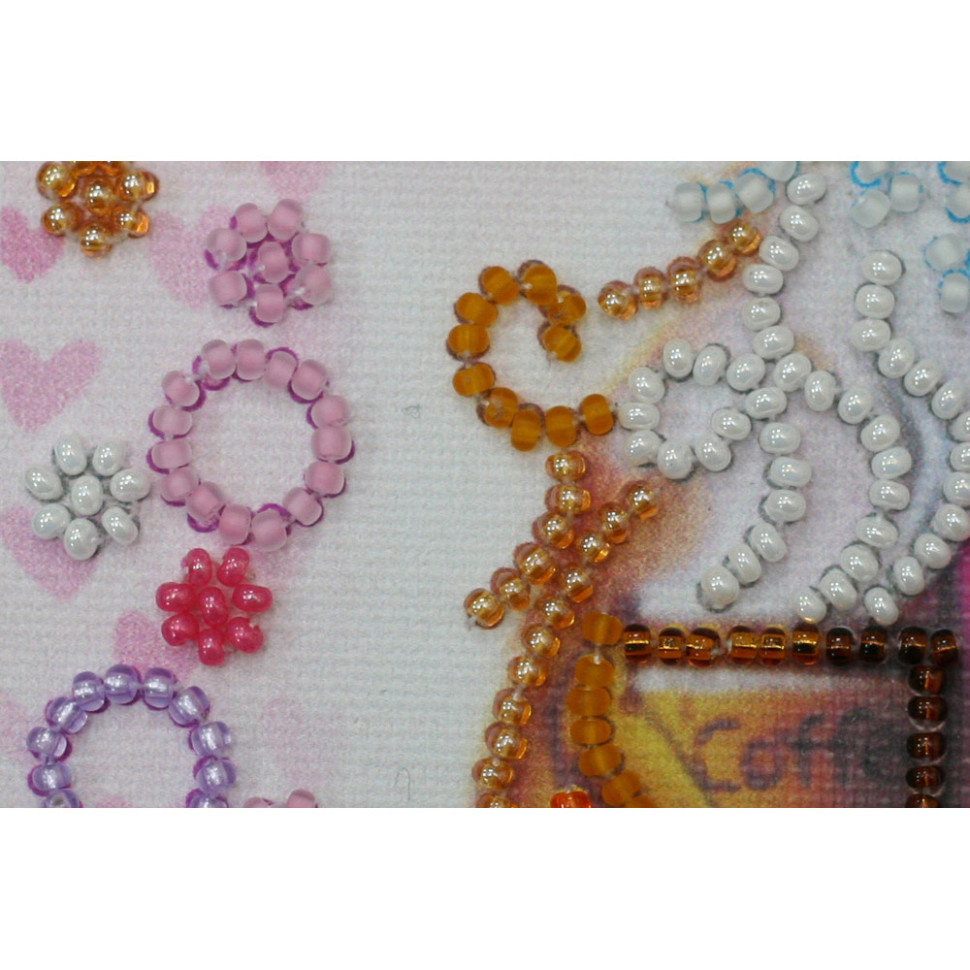 Набір для вишивання бісером "Сова з чашкою кави" AM-104 15х15 см Вінниця - фото 5