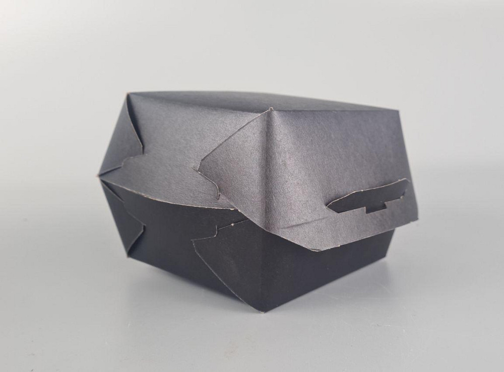 Коробка клеєна "БУРГЕР Black" 125*125*90 ламінована (50 шт.) Харків - фото 3