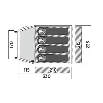 Намет Easy Camp Setesdal 4 (120478) (931549) Вінниця - фото 2