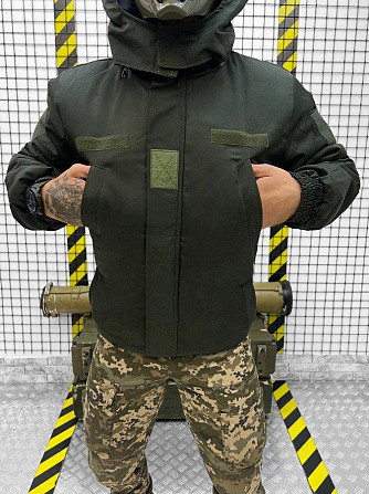 Бушлат мужской военный армейский олива теплый с капюшоном Киев - изображение 7
