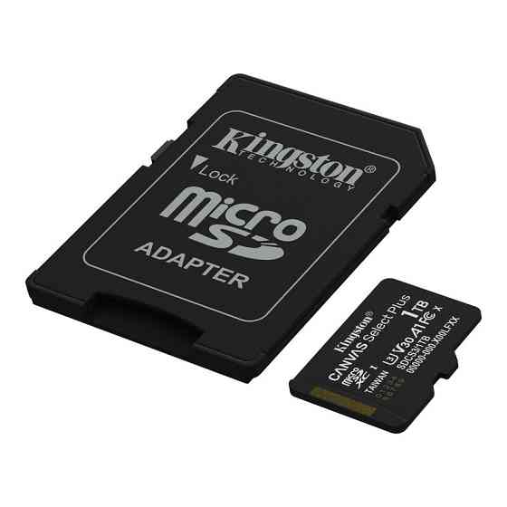 Карта пам'яті microSDXC (UHS-1 U3) Kingston Canvas Select Plus Gen3 1Tb class 10 А1 V30 (R-150MB/s) (adapter SD) Київ