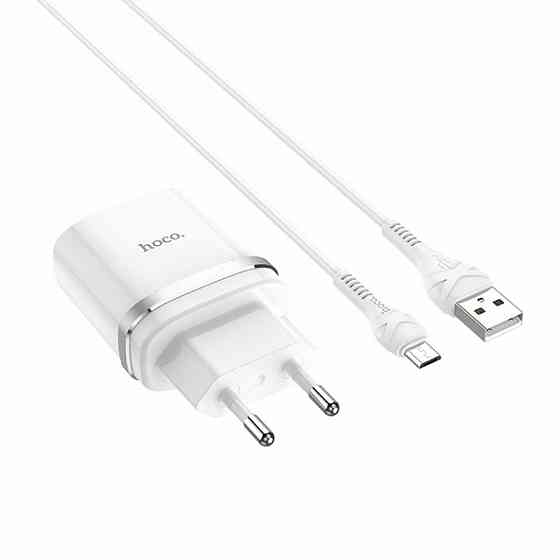 Мережевий зарядний пристрій HOCO C12Q Smart QC3.0 charger set(Micro) 18W White Київ