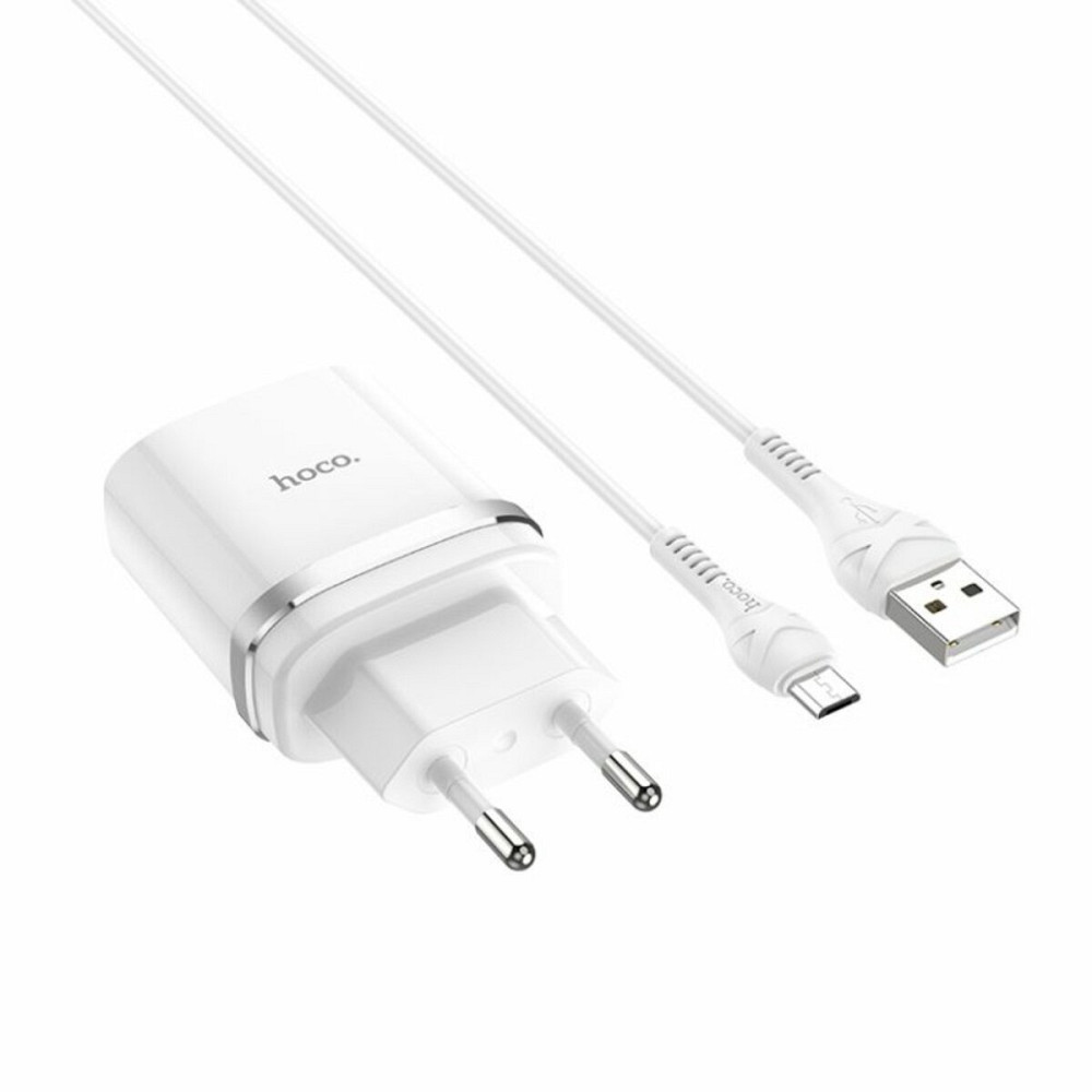Мережевий зарядний пристрій HOCO C12Q Smart QC3.0 charger set(Micro) 18W White Киев - изображение 1